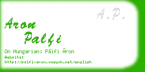 aron palfi business card